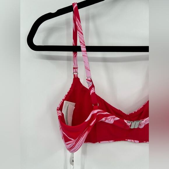 🆕 NWT Seafolly Fleur De Bloom Bralette Bikini Top Chili Red Floral Tropical 4 - Picture 11 of 15